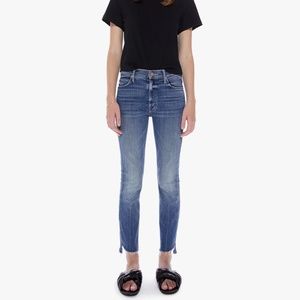 MOTHER Mid Rise Dazzler Ankle Step Fray